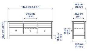 Tv skrinka masivna Ikea Hemnes - 3