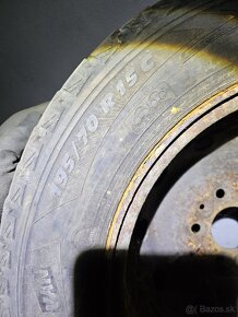 Plechové disky 5x118 + zimné pneu 195/70 r15c - 3