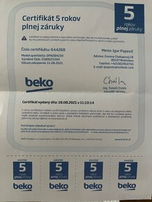 Samostatne stojaca umývačka riadu BEKO 60cm - 3