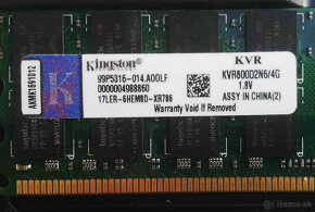 Predám pamäte Kingston DDR2 4GB - 2ks - 3