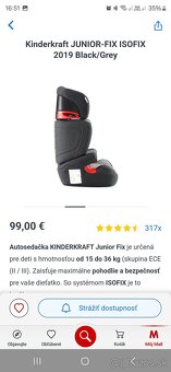 Autosedačka KINDERKRAFT Junior od 15kg - 3