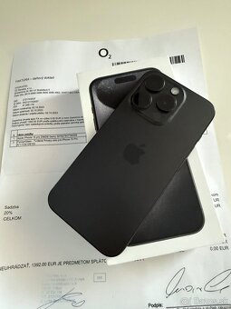 iPhone 15 pro 256gb black titanium, záruka 10/2025 - 3