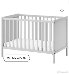 Detská postieľka Ikea Sundvik biela 120x60 cm - 3