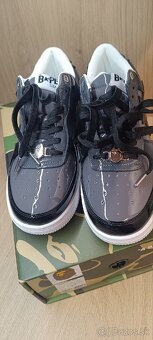 Bapesta topánky bape black grey - 3