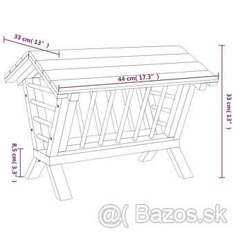 Kŕmidlo na seno pre králiky 44x33x33 cm - 3