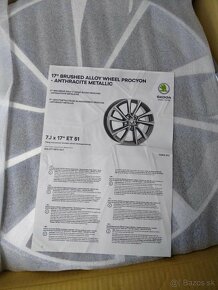 17" alu ŠKODA FABIA 4 + letné pneu 100 % stav. - 3