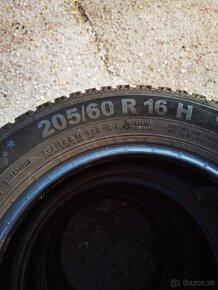 Predám 4ks 205/60R16 zimné Semperit - 3