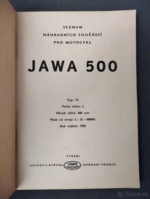 Jawa 500 zoznam náhradných dielov - 3