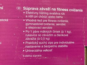 Súprava Crivit - záťažové manžety 0,5kg,činky jednoručky 1kg - 3