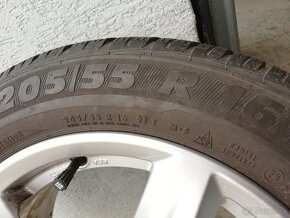 Alu disky 5x108 na Ford + zimné pneumatiky 205/55 r16 - 3