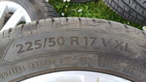 Predám letné pneumatiky 225/50 R17 + hliníkové disky - 3