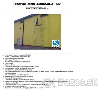 Pracovné veža / lešenie Eurosolo-S5 (pojazdné) – NOVÉ - 3