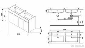 Dvojumývadlo+skrinka JIKA - 3
