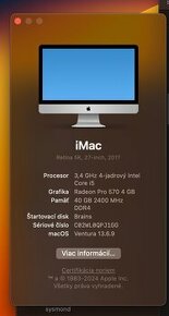 Predam Apple iMac 27” Retina 5K Displej (Top Stav) - 3