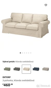 Ektorp pohovka a taburetka Ikea - 3