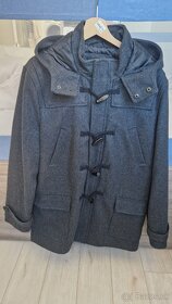 Pánsky sivý kabát s vlnou nový - 3
