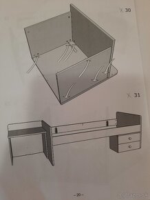 detská multifunkčná Postielka s prebaľovacím pultom 4v1 - 3