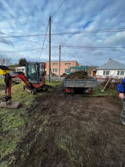 Zemné a výkopové práce, Minibager, nákladná doprava bager - 3