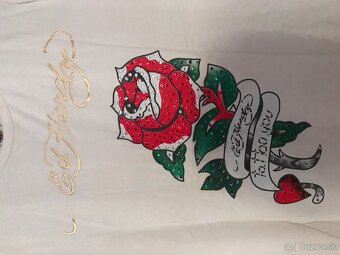 ED HARDY white damske tricko S/M - 3