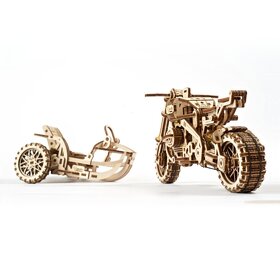 Ugears 3D drevené mechanické puzzle UGR-10 Motorka - 3