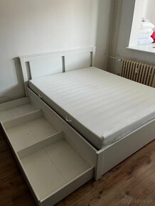 Manželská posteľ Ikea SONGESAND s matracom - 3