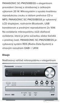 Mikrosystém panasonic - 3