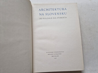 Architektúra na Slovensku do polovice XIX. storočia 1959 - 3