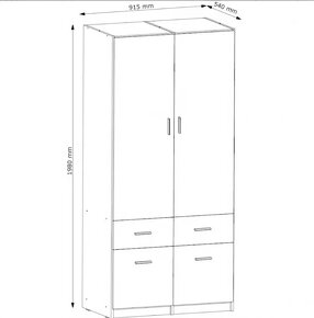ŠATNÍKOVÁ SKRIŇA 91x197x54cm - 3