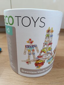 Drevená stavebnica šrobovačka Eco toys 3+ - 3