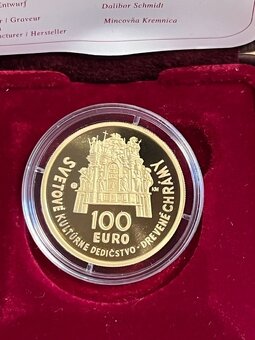 Zlata minca SR, 100 EUR, Drevené chrámy, rok 2010 - 3