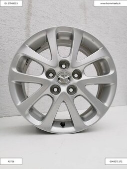 Mazda 3, 5 originál alu disky 5x114,3 R16 ET52,5 1210 - 3