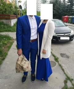 Modrý pánsky oblek veľkosť M Justin Paukin - 3