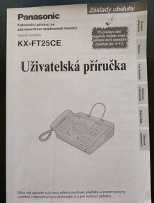 Predám telefón/fax Panasonic KX-FT25CE - 3