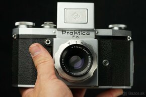 Praktica FX + CZJ Tessar 50mm f2,8 silver slim M42 - 3