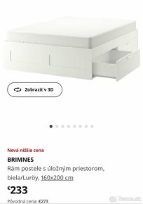 Ikea Brimnes postel 160x200cm - 3