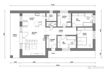 POZEMOK SO 4-IZBOVÝM BUNGALOVOM S ATYPICKÝMI PRVKAMI - 3