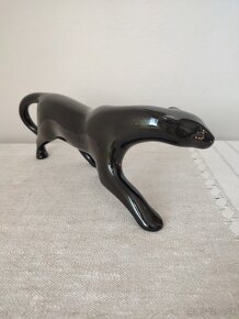 Keramia veľký čierny panther keramická soška 30 cm - 3