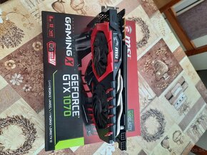 Predám MSI Geforce GTX 1070 Gaming x  8gb - 3