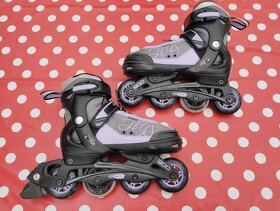 Predám kolieskové korčuľe Hy Skate 33-36 sivo-fialové - 3