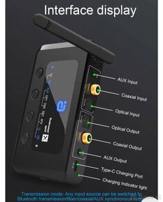 Predám  Hires bluetooth 5.2 audio vysielač prijímač 2v1 - 3