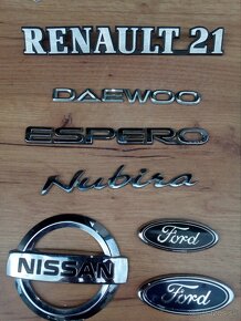 logo Renault 21, Daewoo, Espero, Fiat, a pod - 3