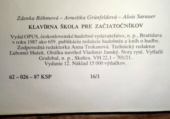 Predám klavírnu školu z roku 1987 a nauku o hudbe 1977 - 3