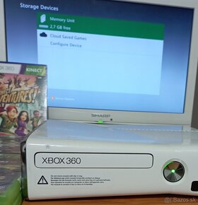 Biely XBOX 360 SLIM 4GB aj s kinectom - 3