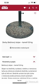 Betonovy stojan na slnecnik Derby 50kg - 3