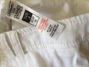 NOVE Biele Elasticke chinos v.36/38 97%bavlna 3%elastan - 3