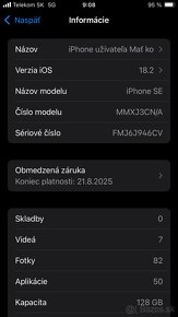 Apple iPhone SE 2022 128GB komplet bal. Záruka 8/2025 - 3