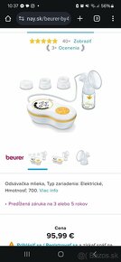 Elektrická odsávačka mlieka beurer baby care - 3