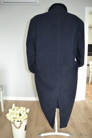 Pánsky tmavomodrý dlhý elegantný kabát, veľ. 48 - 3