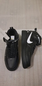 NIKE AIR FORCE 1 MID 07 BLACK WHITE - 3