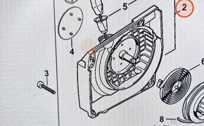 Štartovací kryt Stihl 029, 039, MS 290, 31, 390 - 3